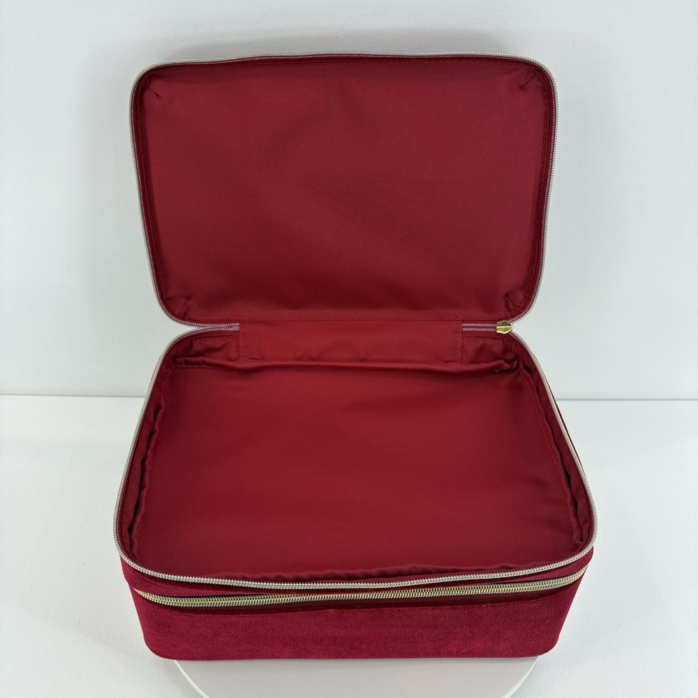 2024 Estee Lauder Red Velvet Limited Ed Holiday Beauty Box CASE ONLY‎ Bow Handle - Picture 5 of 9
